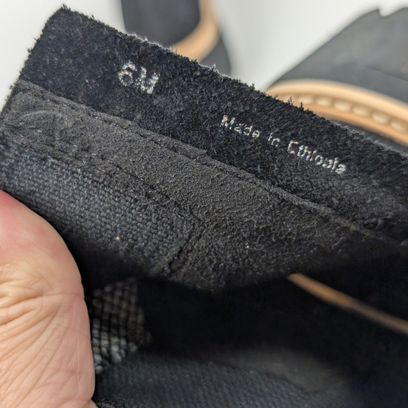 Santorini Black Suede Side Zip Heeled Ankle Boot Size 6 - Picture 8 of 8